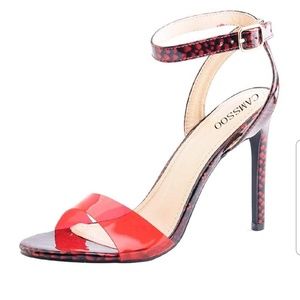Red Snakeskin Heels